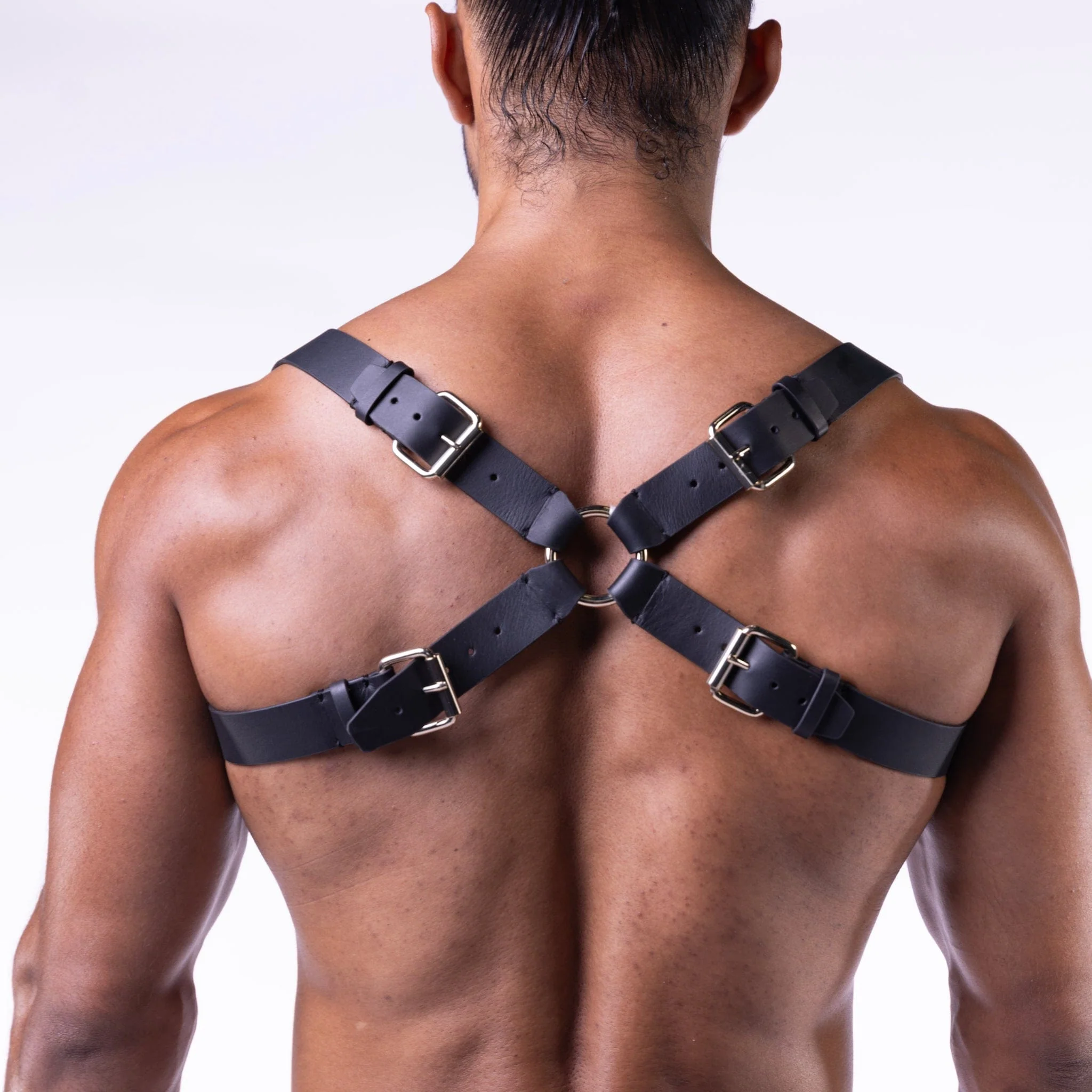 Heritage Leather Shoulder Harness Black - Image 3